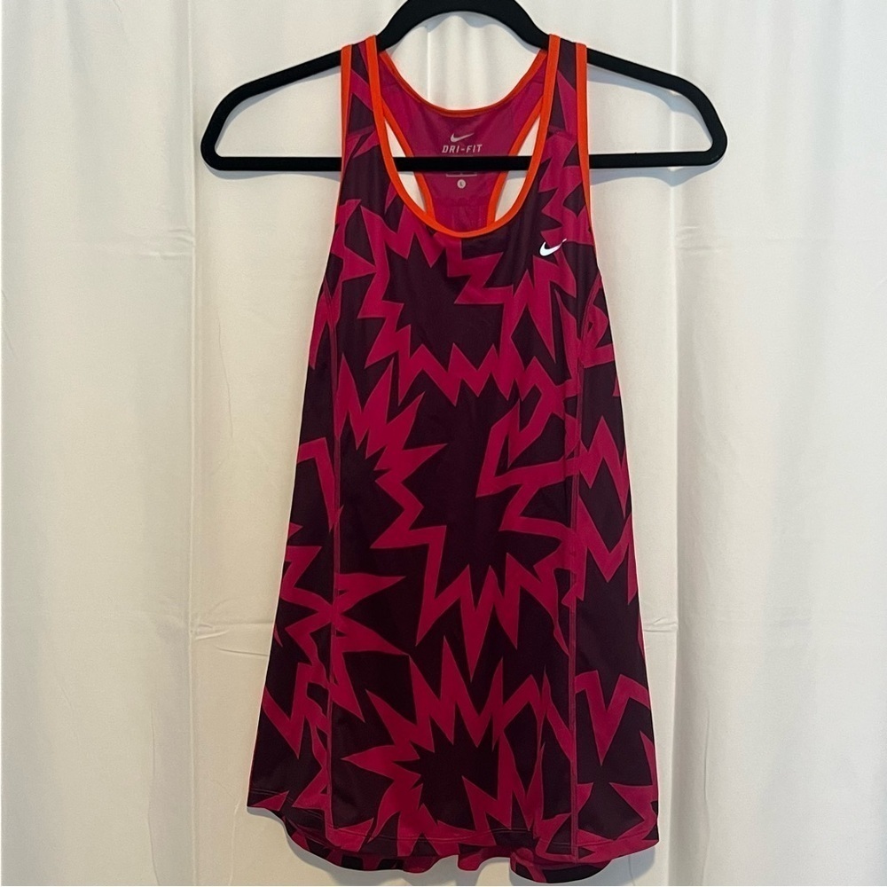 Nike Dri-Fit Racerback Tank Top Size Large Pink Athletic Running Workout Shirt